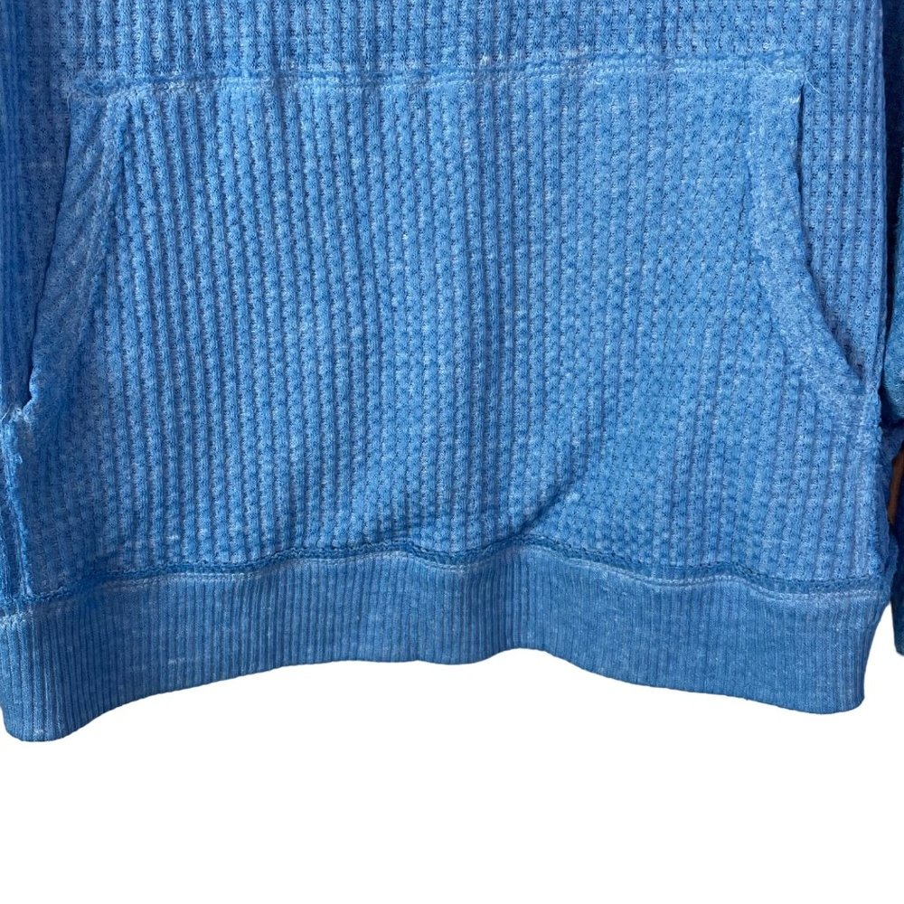 Free People We The Free Westend Thermal Top Blue Pockets Size M - Picture 3 of 7